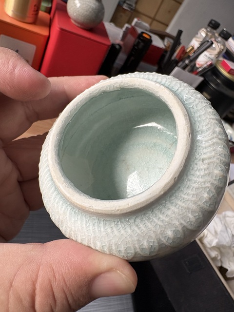 古玩陶瓷宋代影青印花花卉紋蓋罐真品鑒賞圖