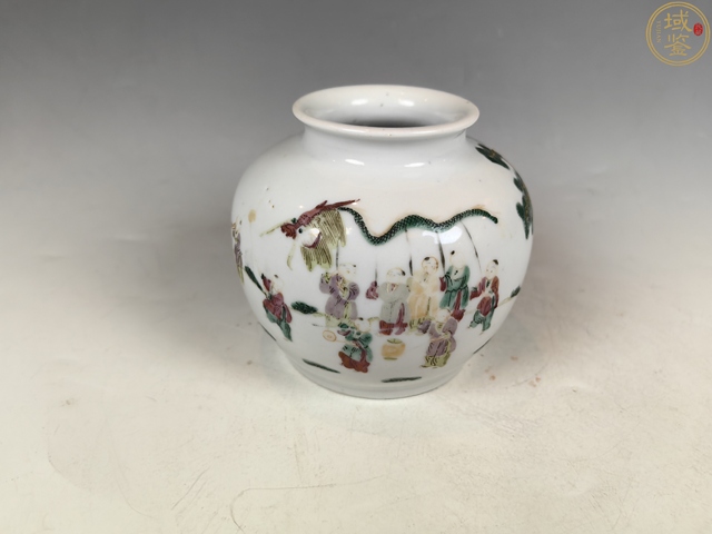 古玩陶瓷晚清粉彩石榴尊真品鑒賞圖