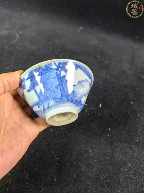 古玩陶瓷青花玉璧底斗笠杯真品鑒賞圖