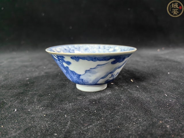 古玩陶瓷青花玉璧底斗笠杯真品鑒賞圖