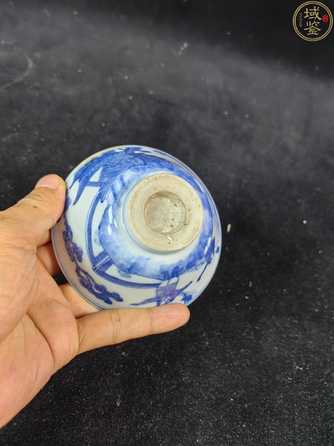 古玩陶瓷青花玉璧底斗笠杯真品鑒賞圖