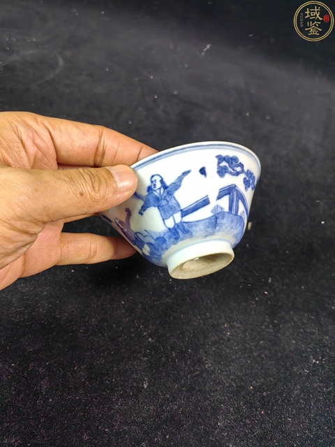 古玩陶瓷青花玉璧底斗笠杯真品鑒賞圖