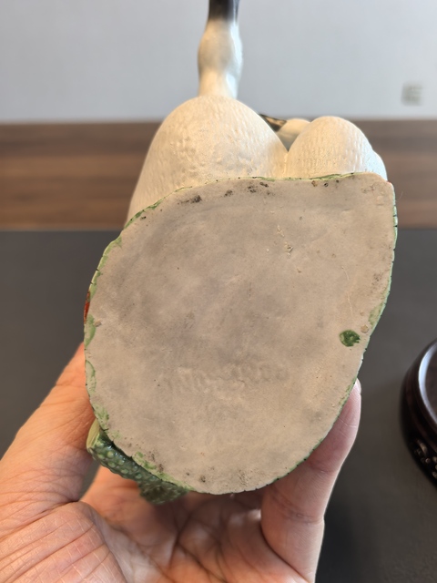 古玩陶瓷民國仿生瓷水注真品鑒賞圖