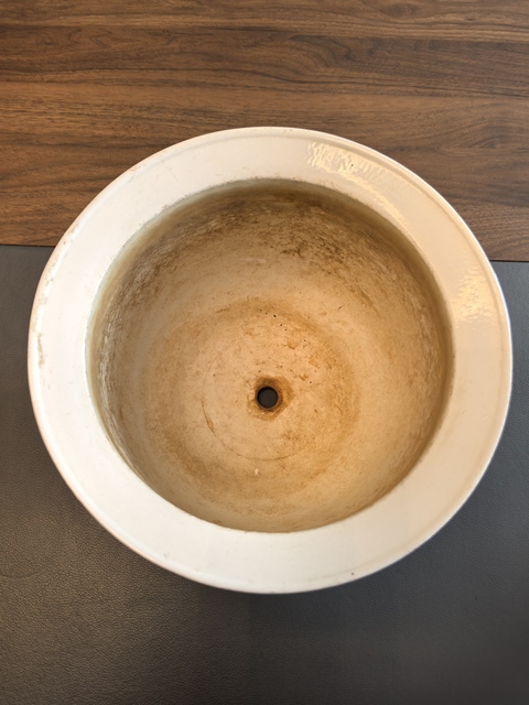 古玩陶瓷粉彩松鶴延年圖花盆真品鑒賞圖