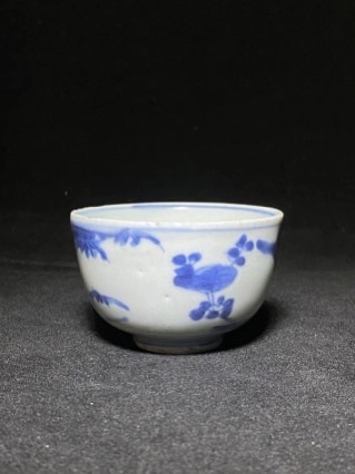 古玩陶瓷晚明青花杯真品鑒賞圖