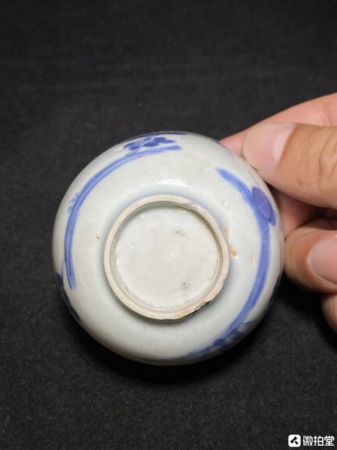 古玩陶瓷晚明青花杯真品鑒賞圖