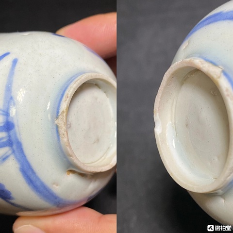 古玩陶瓷晚明青花杯真品鑒賞圖