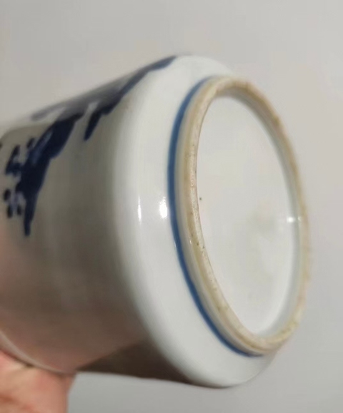 古玩陶瓷青花三星人物香爐真品鑒賞圖