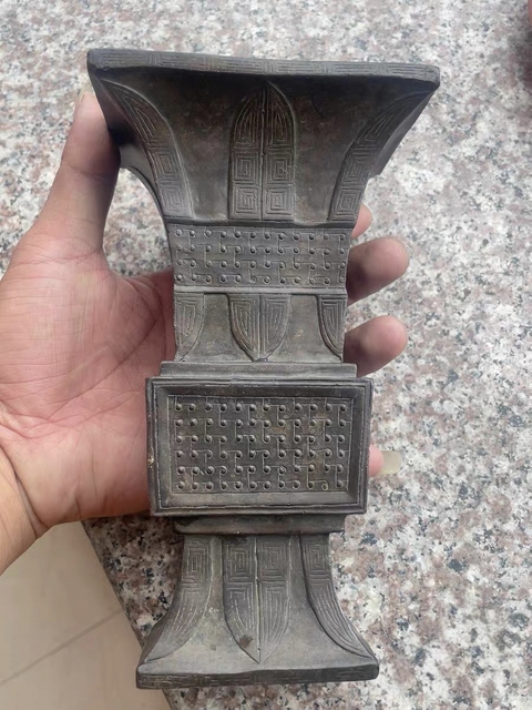 古玩銅器銅觚真品鑒賞圖