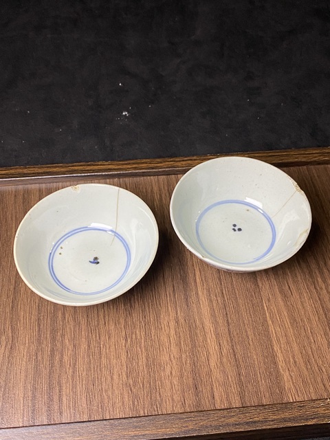 古玩陶瓷（標本）清中期青花茶碗拍賣，當前價格99元