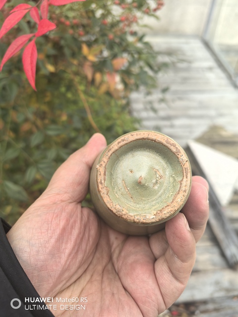 古玩陶瓷龍泉青瓷撇口瓶真品鑒賞圖