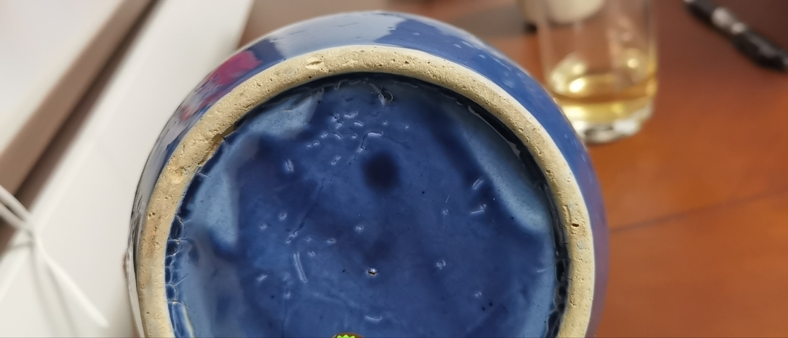 古玩陶瓷藍釉罐真品鑒賞圖