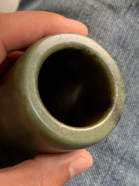 古玩玉器和田玉管真品鑒賞圖