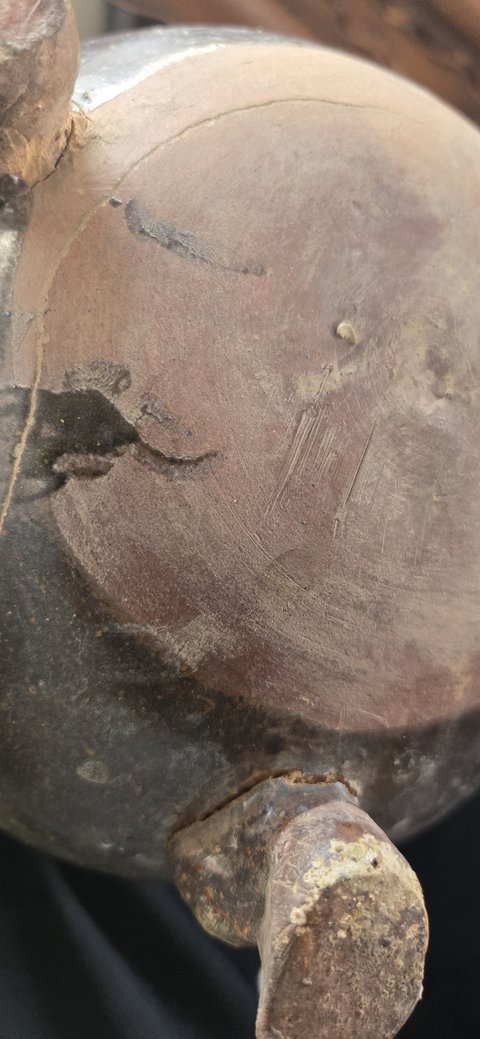 古玩陶瓷黑釉三足爐真品鑒賞圖