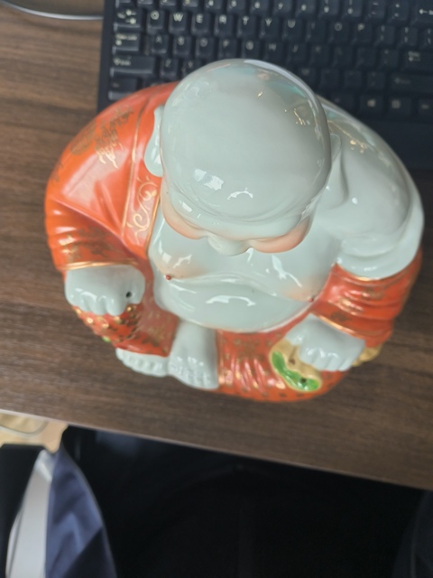 古玩陶瓷粉彩彌勒佛真品鑒賞圖