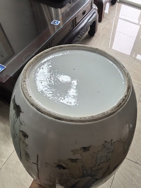 古玩陶瓷清晚期 馬慶云繪淺絳人物罐真品鑒賞圖