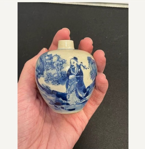 古玩陶瓷清晚期 煨瓷小罐真品鑒賞圖