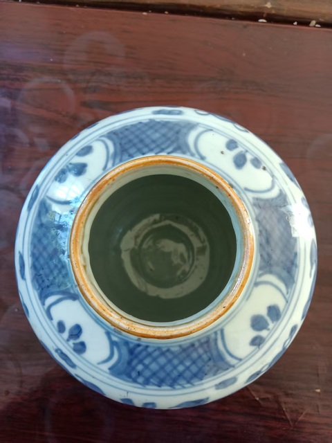 古玩陶瓷晚明青花罐真品鑒賞圖