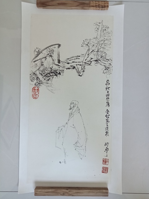 古玩字畫秦嶺云歷史人物線描七幅（得自書畫家家屬）拍賣，當前價格28000元