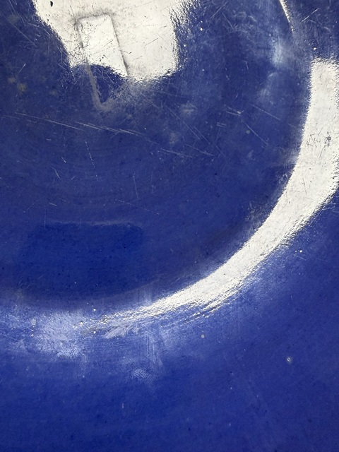 古玩陶瓷祭藍釉盤真品鑒賞圖