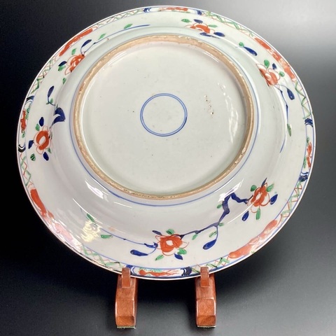 古玩陶瓷康熙五彩暗刻花盤真品鑒賞圖