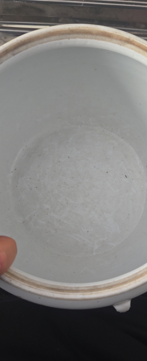 古玩陶瓷淺絳彩粥罐真品鑒賞圖