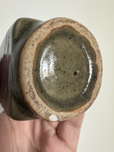 古玩陶瓷茶葉末釉琮式瓶真品鑒賞圖