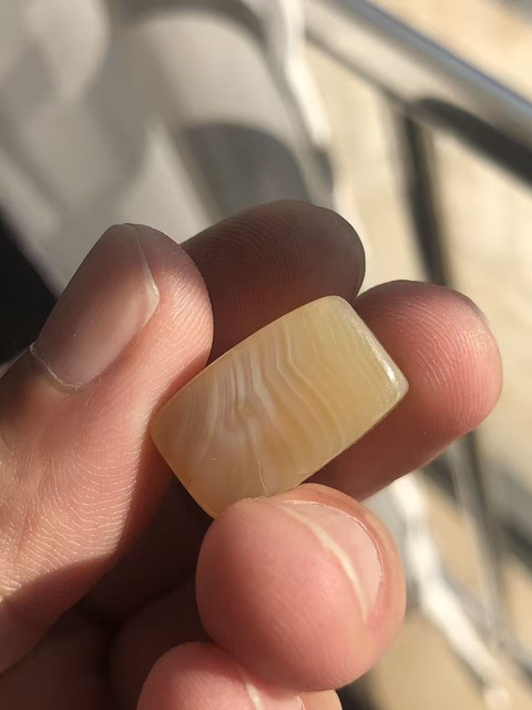 古玩玉器纏絲瑪瑙珠真品鑒賞圖