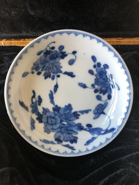 古玩陶瓷清光緒本朝 花卉紋青花盤(pán)拍賣(mài)，當(dāng)前價(jià)格6000元