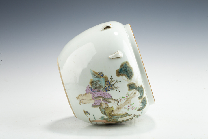 古玩陶瓷民國·粉彩合和二仙紋粥罐真品鑒賞圖