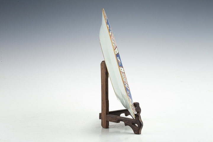 古玩陶瓷清康熙·青花加彩周敦頤愛蓮紋盤拍賣，當前價格2508元