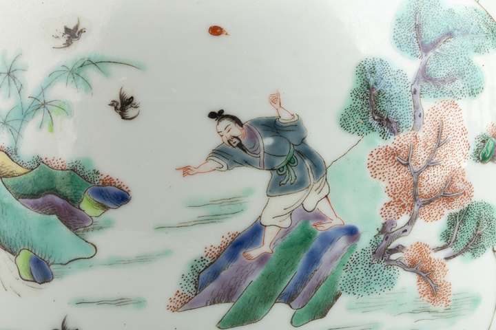 古玩陶瓷清晚·五彩人物花卉紋罐拍賣，當前價格10378元