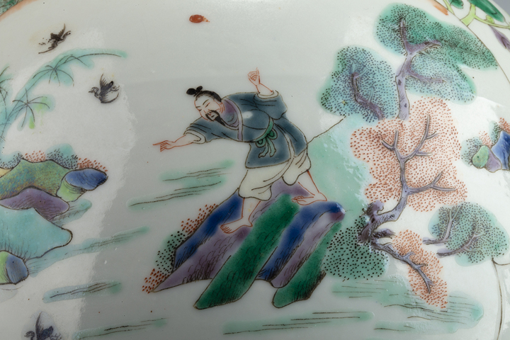 古玩陶瓷清晚·五彩人物花卉紋罐拍賣，當前價格10378元