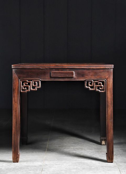 古玩雜項紅木方桌真品鑒賞圖