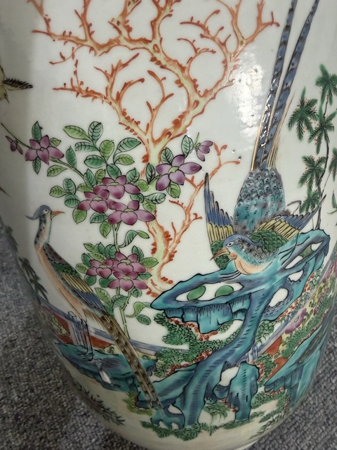 古玩陶瓷富貴大吉花鳥紋棒槌瓶拍賣，當前價格21800元