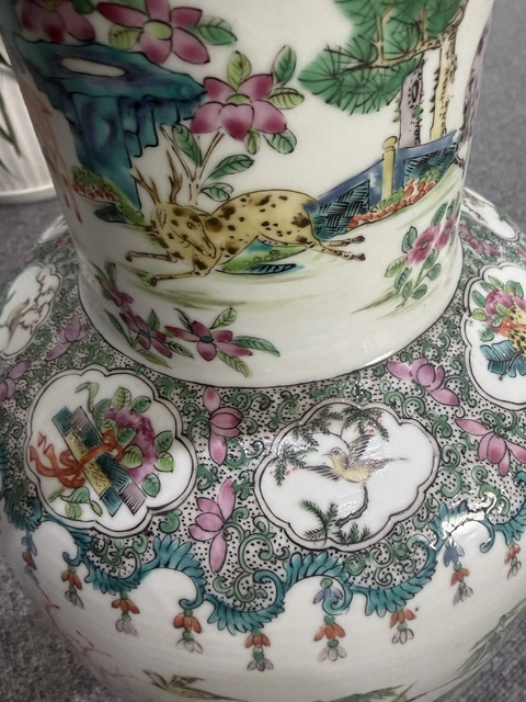 古玩陶瓷富貴大吉花鳥紋棒槌瓶拍賣，當前價格21800元