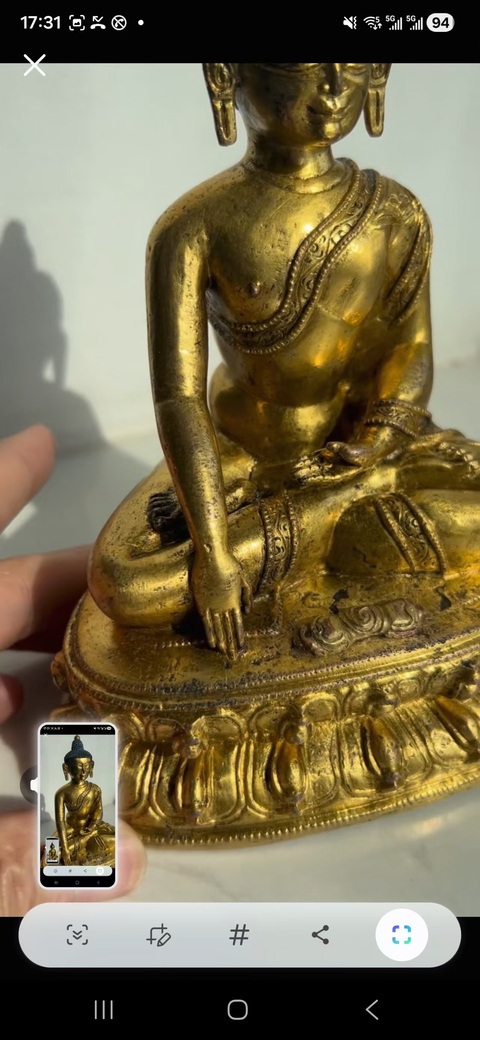 古玩銅器釋迦牟尼佛真品鑒賞圖