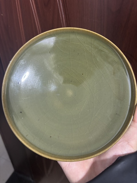 古玩陶瓷宋代河南青瓷盤真品鑒賞圖