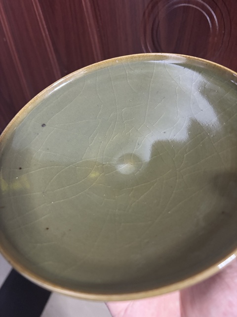 古玩陶瓷宋代河南青瓷盤真品鑒賞圖