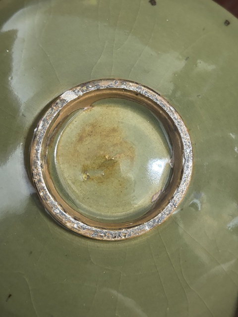 古玩陶瓷宋代河南青瓷盤真品鑒賞圖