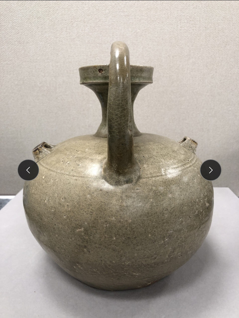 古玩陶瓷東晉早期青釉雞首壺真品鑒賞圖