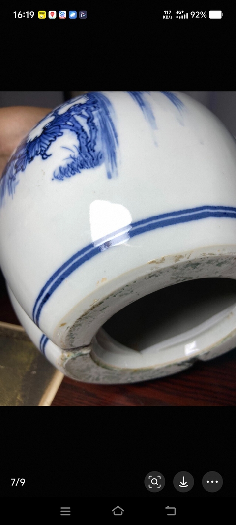 古玩陶瓷日本大正青花花鳥葫蘆瓶真品鑒賞圖