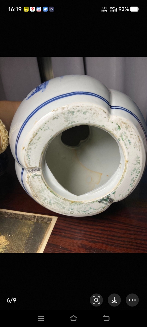 古玩陶瓷日本大正青花花鳥葫蘆瓶真品鑒賞圖