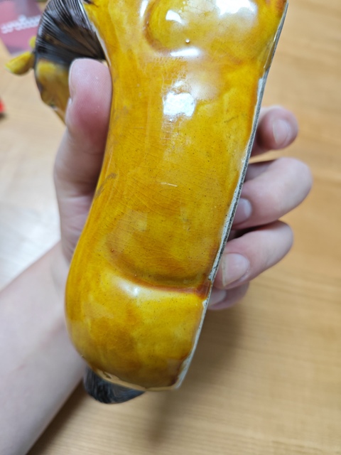 古玩陶瓷黃釉瓷塑馬真品鑒賞圖