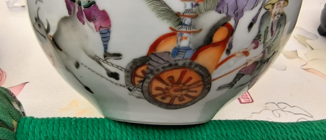 古玩陶瓷粉彩小缸真品鑒賞圖