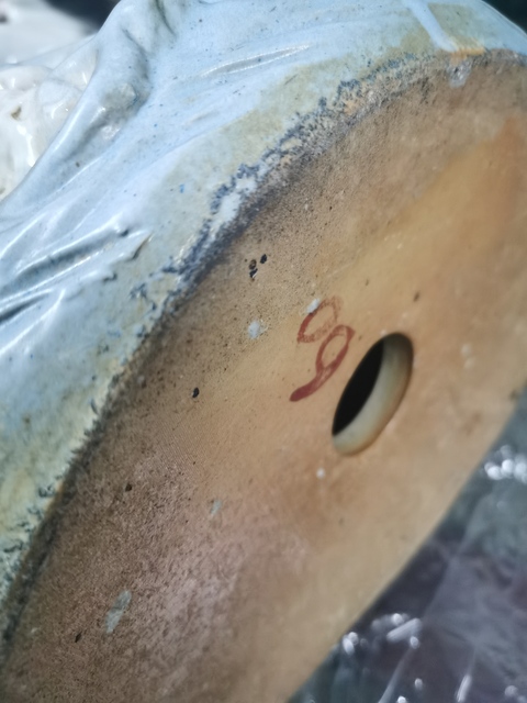 古玩陶瓷解放初 粉彩壽星瓷塑真品鑒賞圖