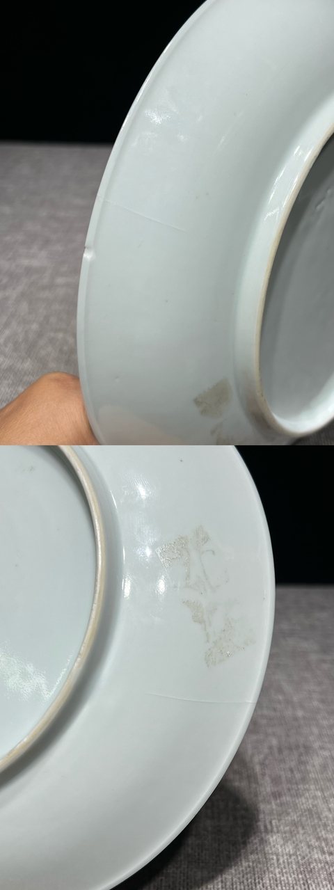 古玩陶瓷五彩人物故事大盤真品鑒賞圖