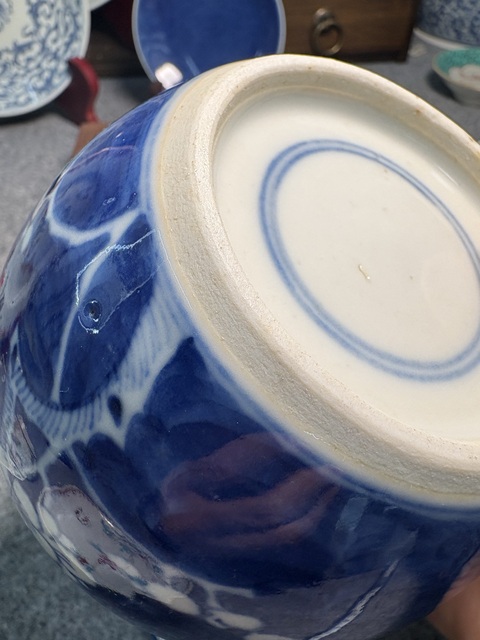 古玩陶瓷晚清青花冰梅罐真品鑒賞圖