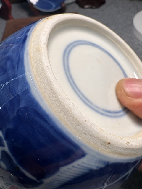 古玩陶瓷晚清青花冰梅罐真品鑒賞圖