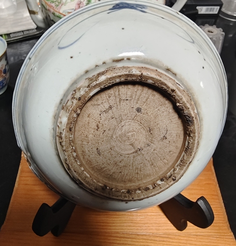 古玩陶瓷晚明青花盤真品鑒賞圖